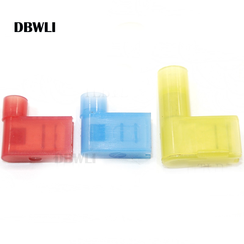 30pcs Fully Insulated Flag Wire Connector Quick Disconnects Wiring Female Spade Nylon Wire Crimp Terminal Assortment Set