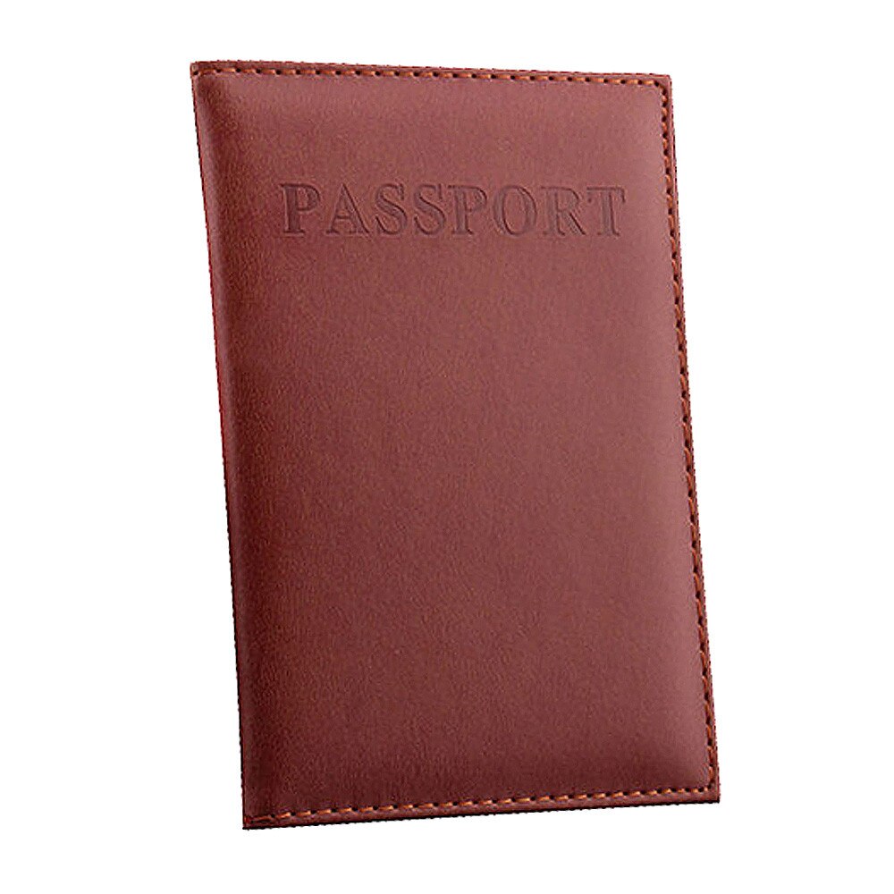Étui de passeport PU pour femme, , sac de passeport en PU, joli étui de passeport de voyage, protection de la carte d'identité, organisateur du support de passeport # T2: Marron