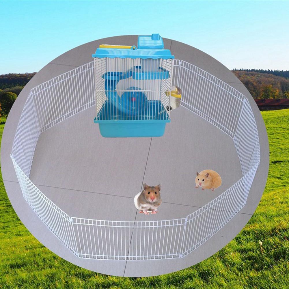 8pcs/pack Small Pet Fence Cage Foldable Free Activity Large Space Pet Playpen Barrier for Hamster Hedgehog Guinea Pig