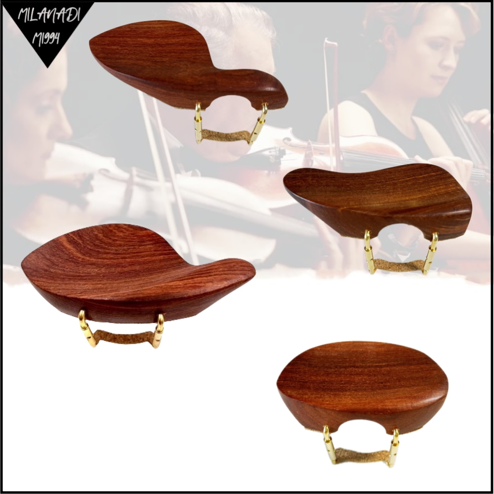 4/4 Violin Chinrest/Chin Rest With Clamp Screw Bracket Cork,Ebony Jujube Wood,Fiddle Parts Violin Accessories