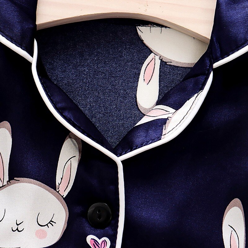 Baby Kids Jongens Meisjes Bunny Set Lange Mouw Blouse Tops + Longs Nachtkleding Pyjama