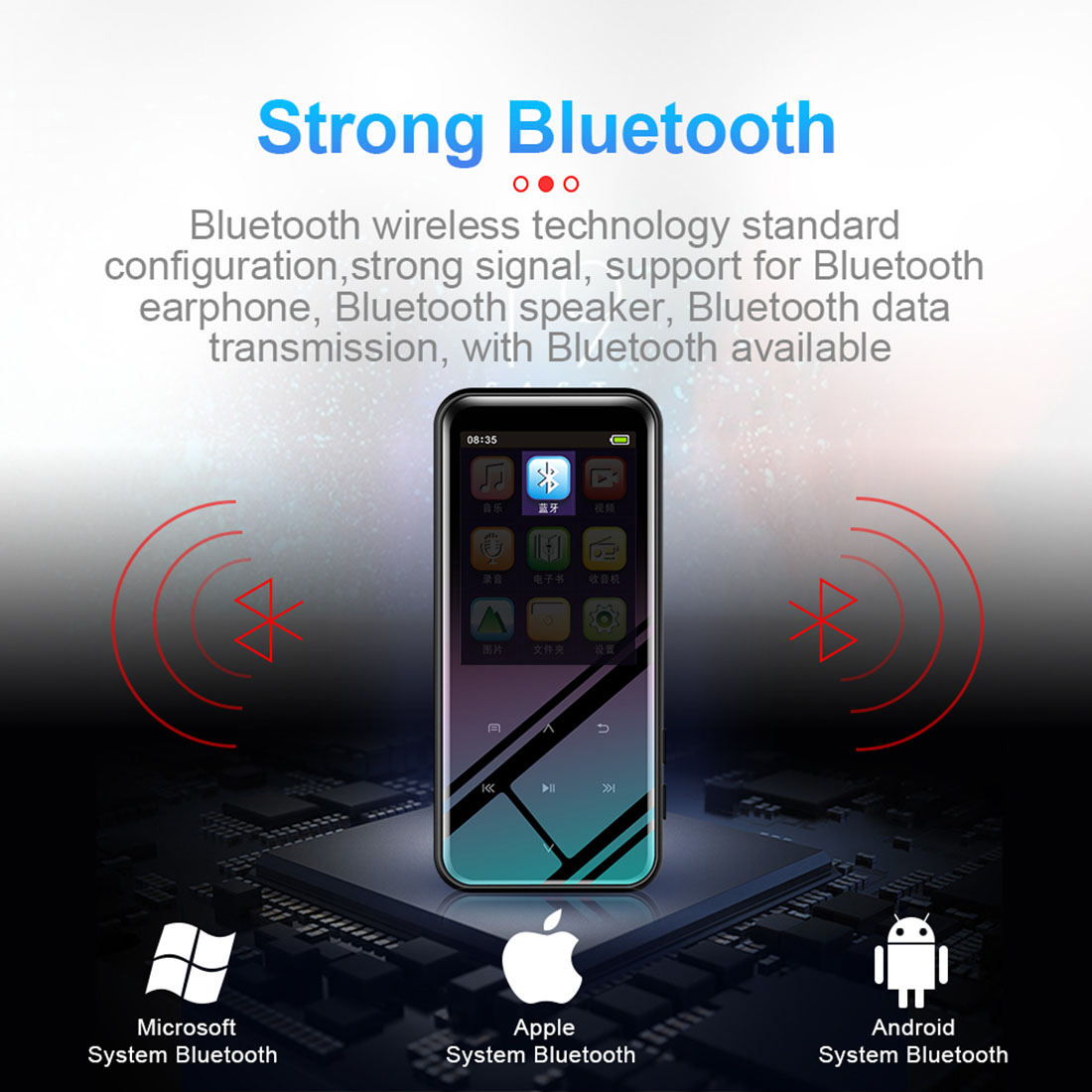 Stereo HIFI MP3 Player Bluetooth M15 2.4" 5D Touch Screen 8G 64G Portable Walkman Music Player Media Voice Recorder FM Radio