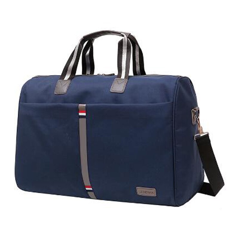 Waterproof Men's Travel bag Foldable Portable Shoulder Bags Women Travel Luggage Bag Large Capacity Travel Tote: Big Blue