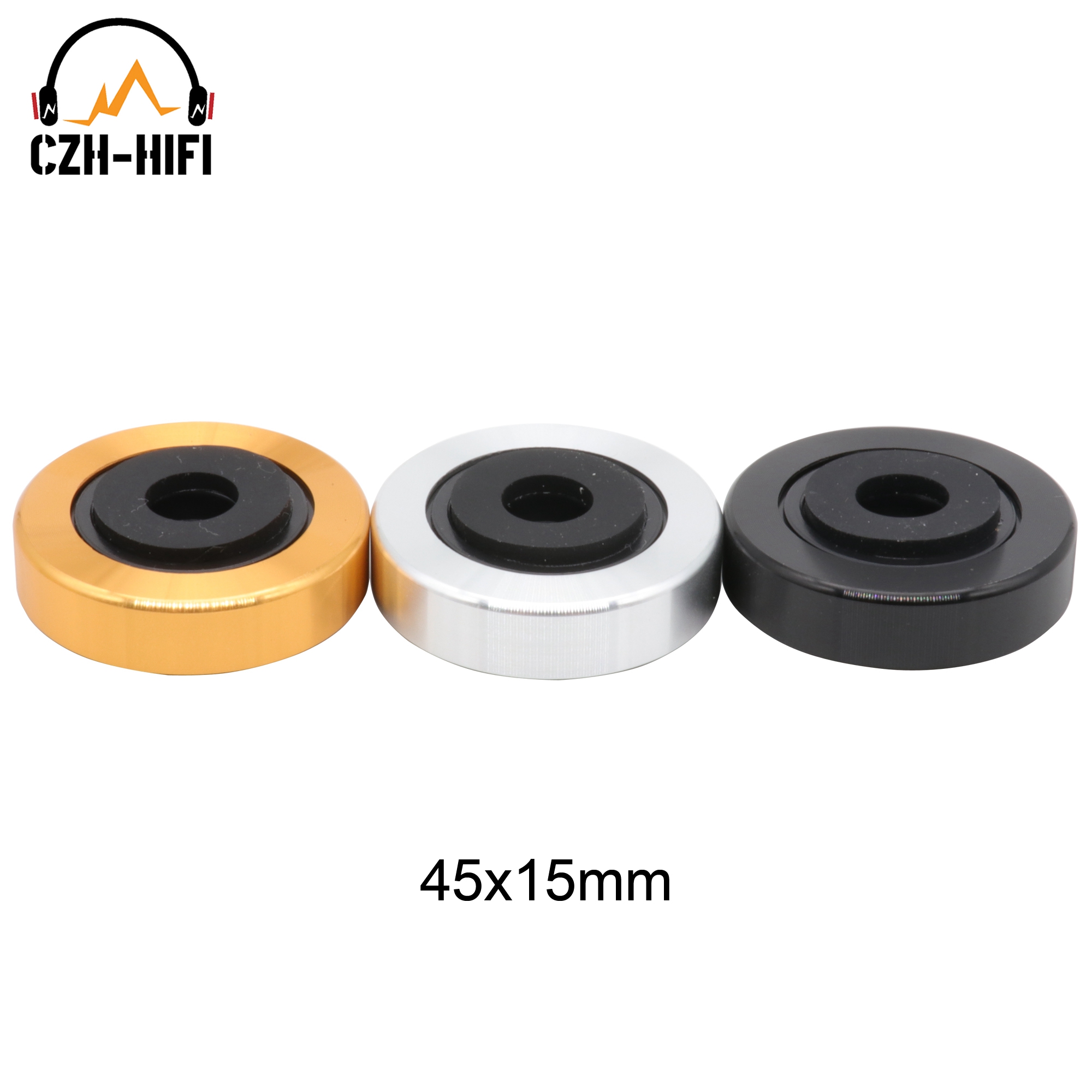 4pcs Plastic Aluminum Isolation Stand Base Mat Pad for Audio Amplifier Speaker Subwoofer DAC CD Player Cabinet DIY: black / Bundle 2
