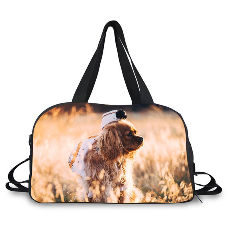 3D Huisdier Katten En Honden Print Mode Grote Capaciteit Dames Bagage Tas Reistas Print Reisbagage Tas Toevallige tas: 6528T