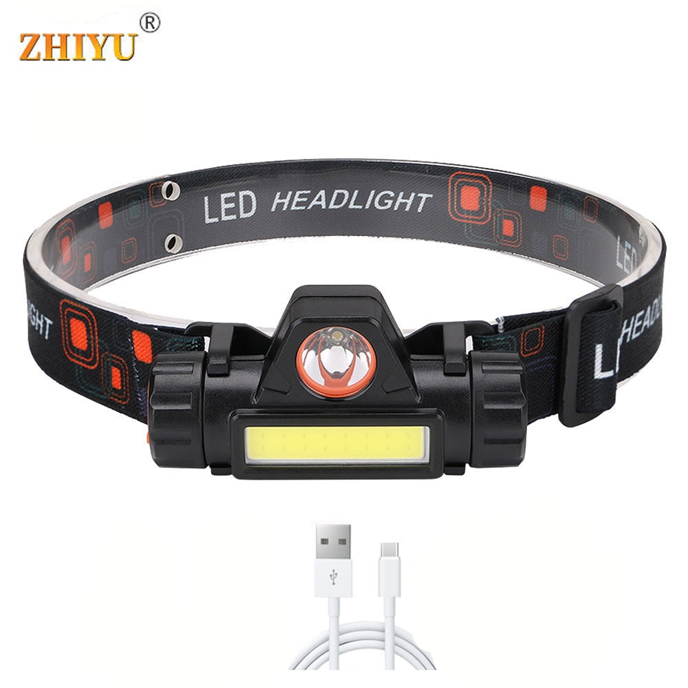 ZHIYU Tragbare Mini Taschenlampe Q5 + Kolben LED Scheinwerfer hoch Energie Gebaut-in 18650 Batterie draussen Camping Scheinwerfer Stufenlose dimmen
