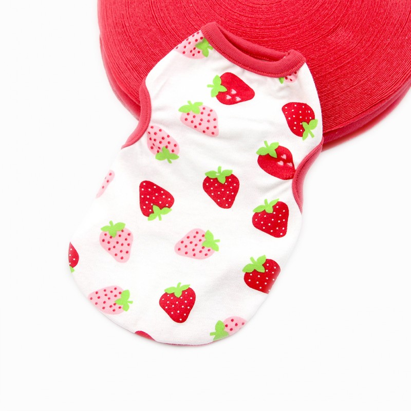 Cute Dog Vest Summer Chihuahua Dog Clothes Bichon Dog Costume Thin Ventilate Sweatshirt Pet Clothing Cotton Print Cat T-Shirt: S / WHITE