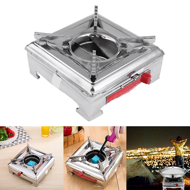 Draagbare Gasfornuis Rvs Camping Kachel Geest Fornuis Voor Camping Wandelen Vissen Backpacken Brander Apparatuur