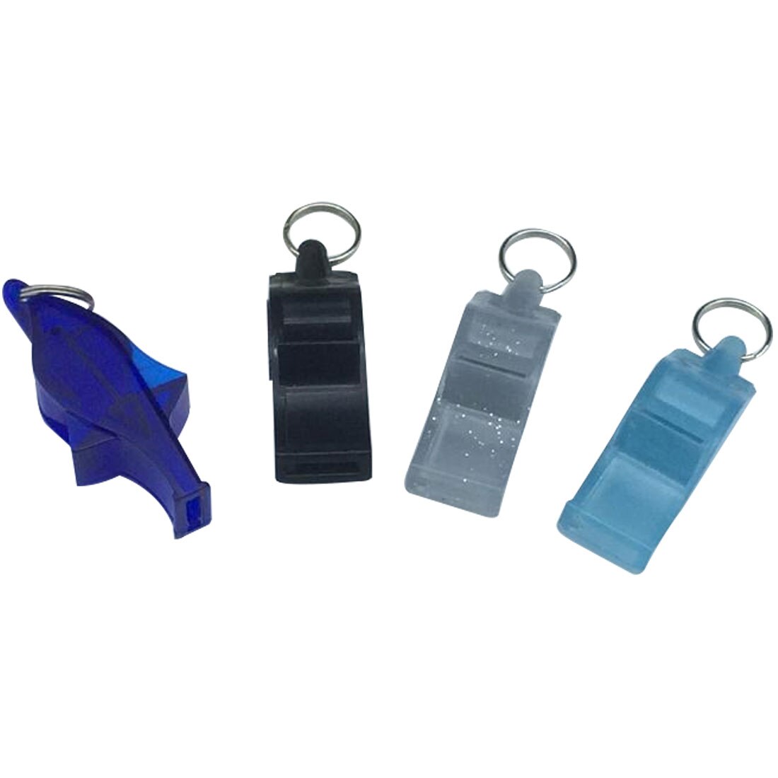 Silbato de plástico para fútbol, baloncesto, Hockey, béisbol, árbitro deportivo silbato de acampada, supervivencia con cordón, 1 Uds.