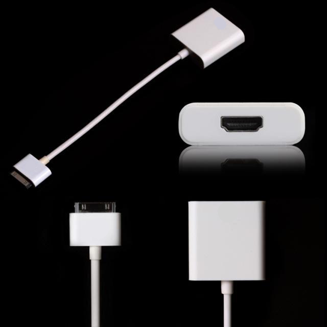 HDMI 30 pin to HD cable Suitable for ipad 2 3 to HDMI female converter 30 pins male adapter for iphone 4s TV projector