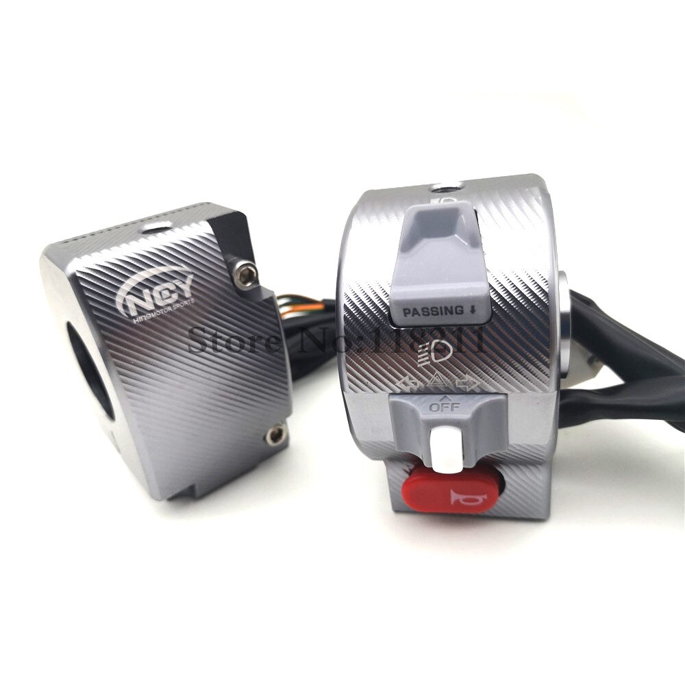 til yamaha rsz / cygnus-x / bws 125 aluminium cnc 3d 7/8 " 22mm elektrisk motorsykkel scooter styrestyring lyshornbryter