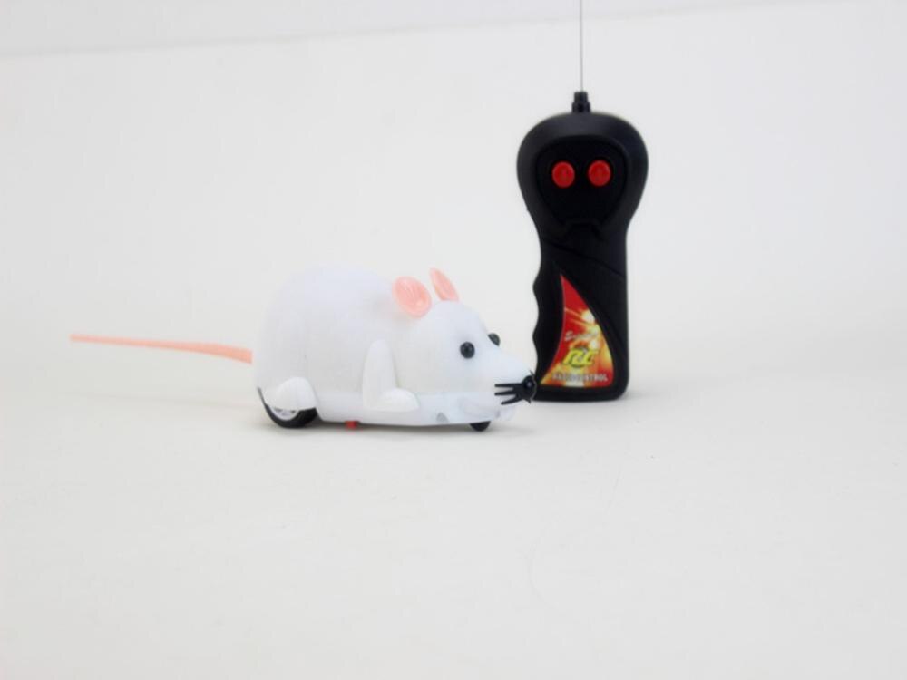 nuevos juguetes del ratón inalámbrico RC ratones gato juguetes de Control remoto falsa Mouse novedad RC divertida del gato jugando ratón juguetes para gatos: white 1 / 16 x 7 x 8cm