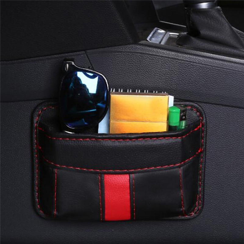 1PC Car Storage Bag Pocket Cage Car Seat Car Door Crack Debris Hanging Mobile Phone Storage Shelf Storage Box