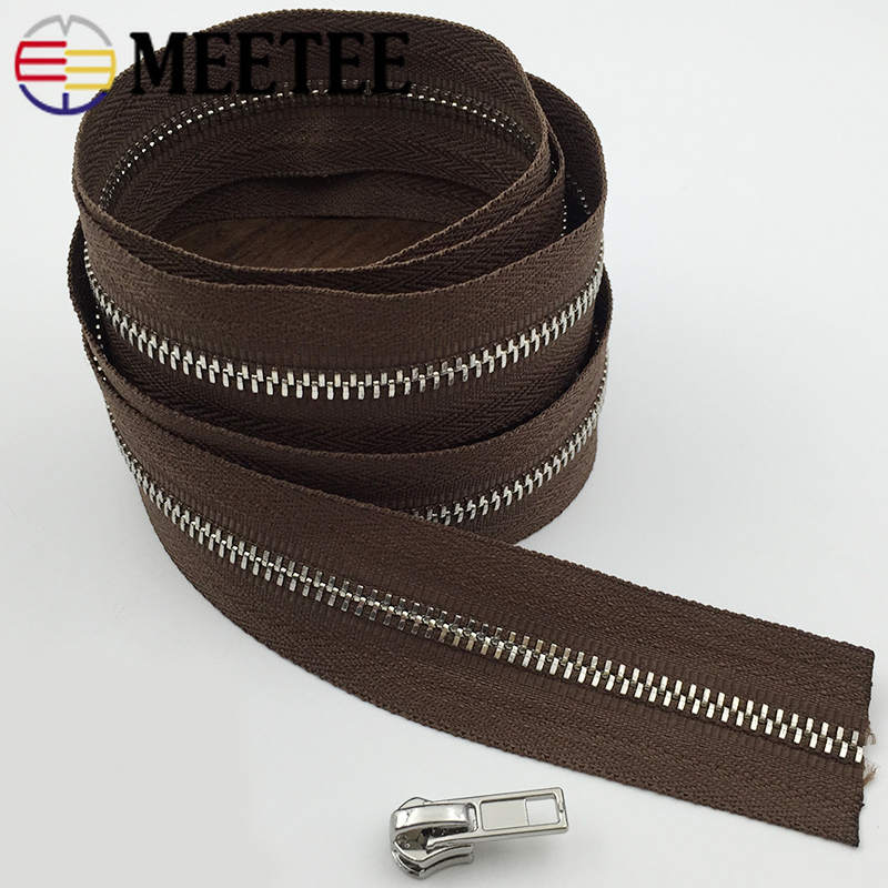 1 meter milieuvriendelijke 3#  metalen ritsen zonder schuif voor kleding portemonnee tas rits reparatiesets rugzak doe-het-zelf naai accessoires