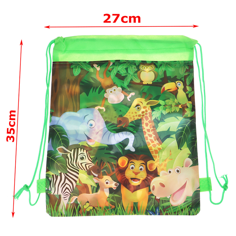 1 Uds bolsos mochila Animal bolsa con cordón para niño niñas mochila escolar