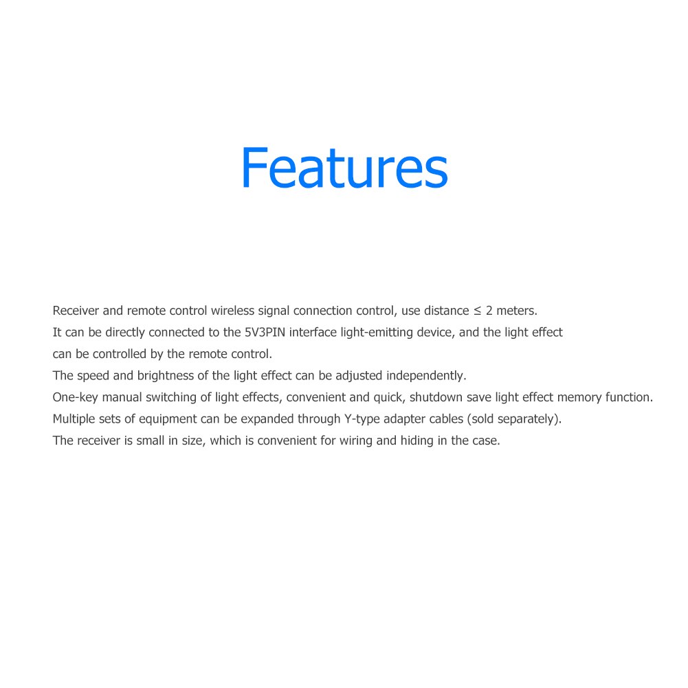 Led-lichtstrip, verstelbare draadloze schakelaar, symphony edition versus afstandsbediening 5v , 3- pins argb afstandsbediening pc-behuizing