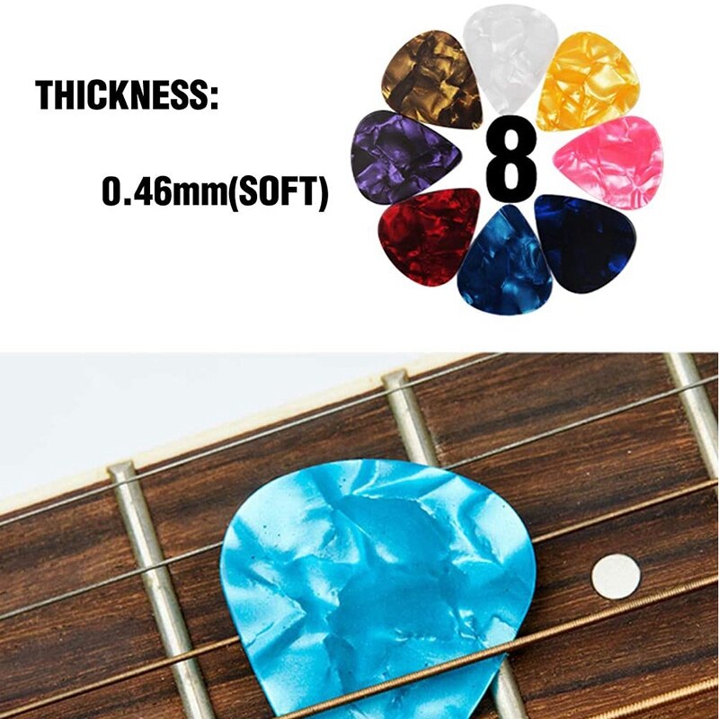 Kit de acionador de partida de guitarra incluem palhetas de dedo polegar, protetores de ponta do dedo para guitarra ukulele e outros instrumentos de corda