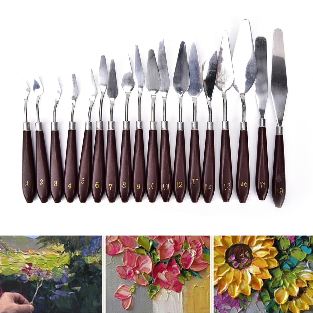 Palette de peinture pratique en acier inoxydable | 1 pièce, outils à gratter, spatule pelle, peinture, outil d'artiste pour fournitures scolaires de bureau
