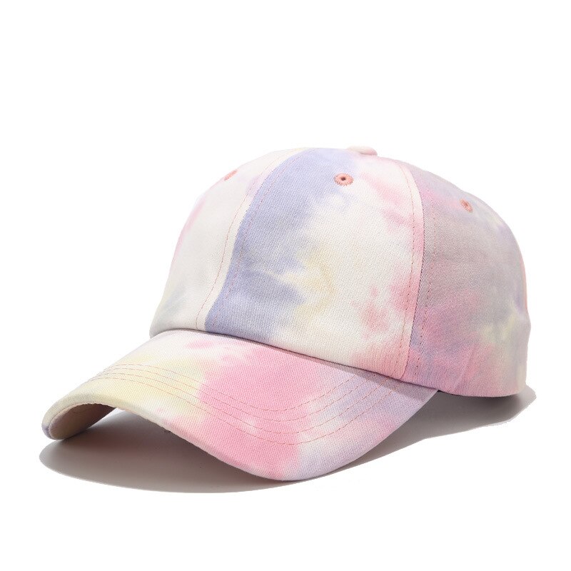 Farverig slipsfarve bomuld kvinder baseball kasketter afslappet justerbar snapback hat kasketter piger femme print hip hop gorras para hombre