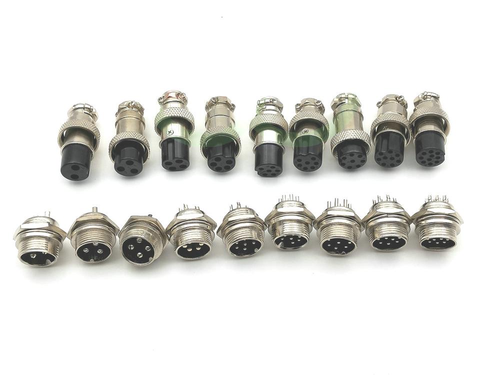 10 Set GX16 16 Mm 2pin 3pin 4Pin 5pin 6pin 7pin 8Pin 9pin 10pin16mm Audio Chassis Mount Connector