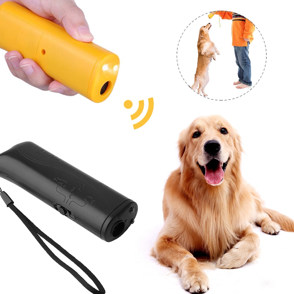 Pet Dog Repeller Anti Barking Stop Bark Training Device Trainer Led Ultrasone 3in1 Anti Barking Ultrasone