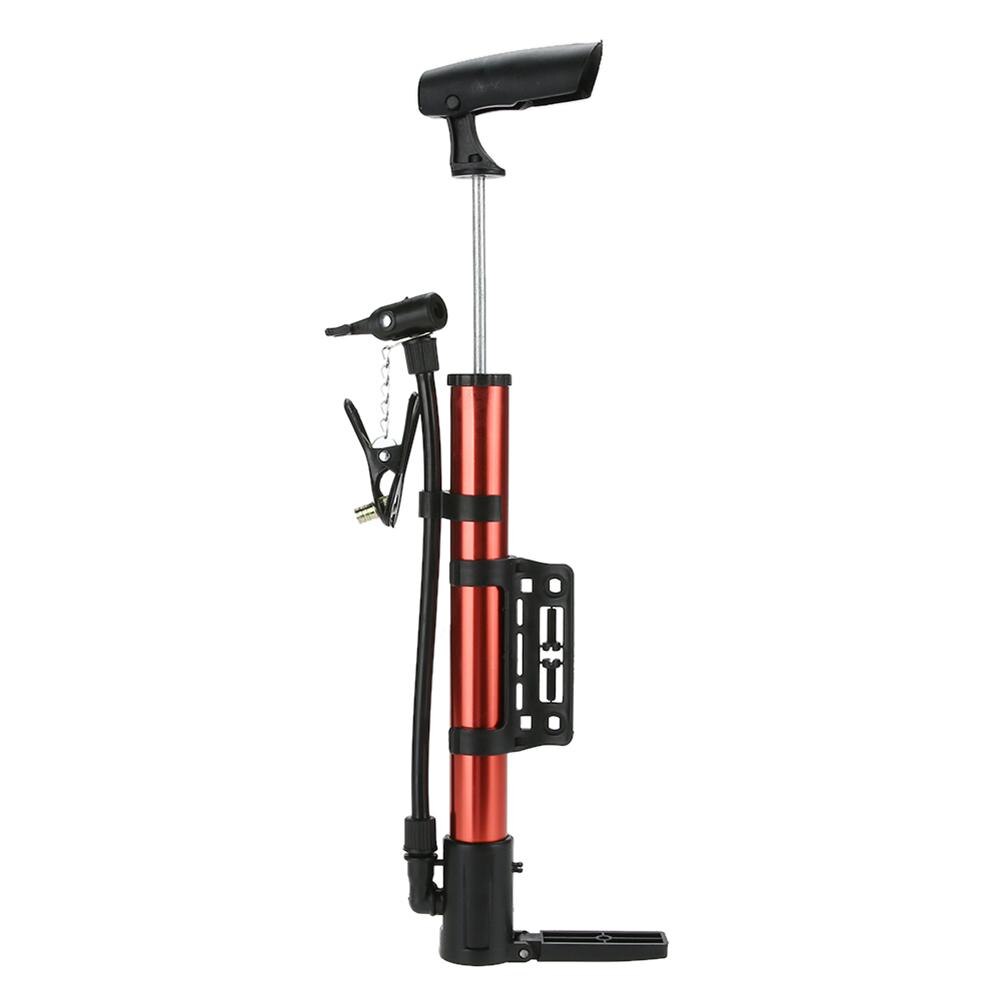 Portable Mini Bicycle Hand Air Pump Ball Tire Inflator Pump Aluminum Alloy High Pressure Cycling MTB Mountain Bike Pump: Red