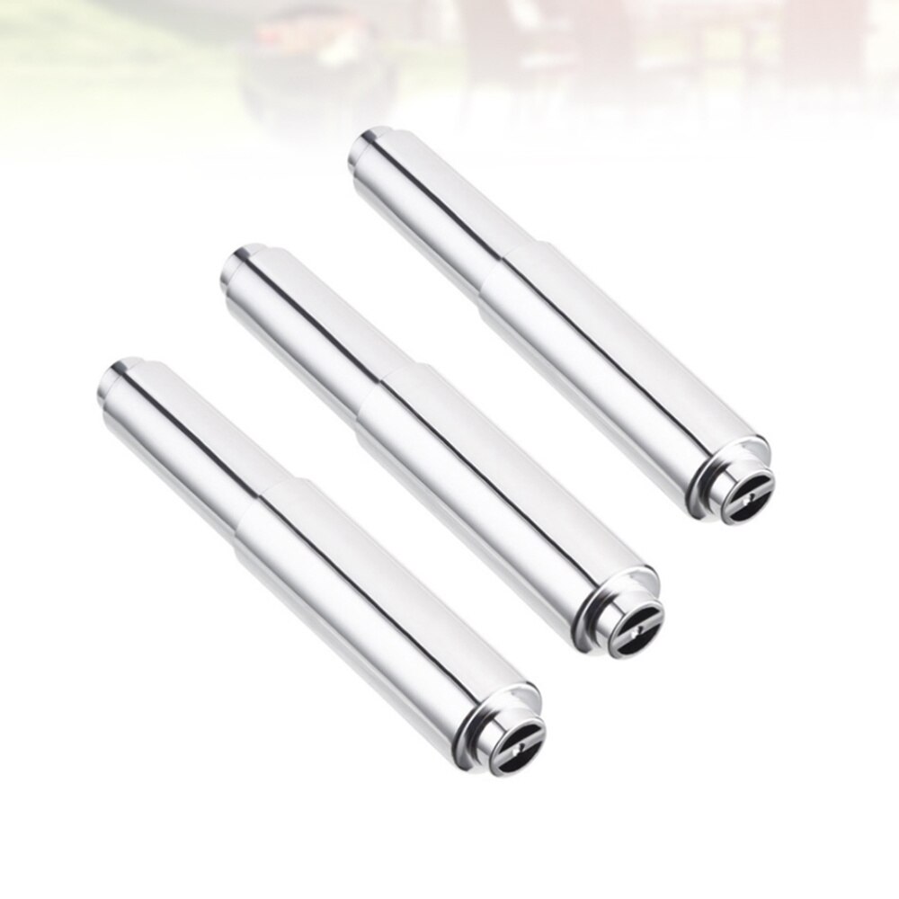 3pcs Bathroom Towel Spring Coil Rod Paper Winder Holer Flexible (Silver): Silver