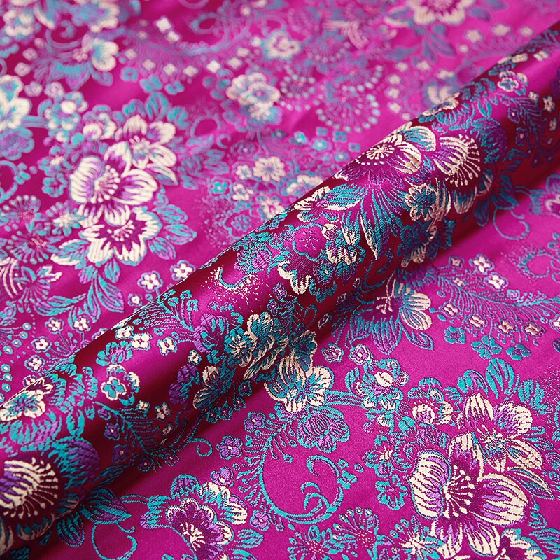 Brocado padrão jacquard tecidos de alta qualidade vestido de cetim material para costura cheongsam e quimono diy designer