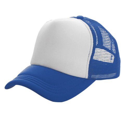 Summer Patchwork Men's Baseball Cap Mesh Caps Women Hat Casual Hip-Hop Baseball Golf Adjustable Women's Cap: blue white