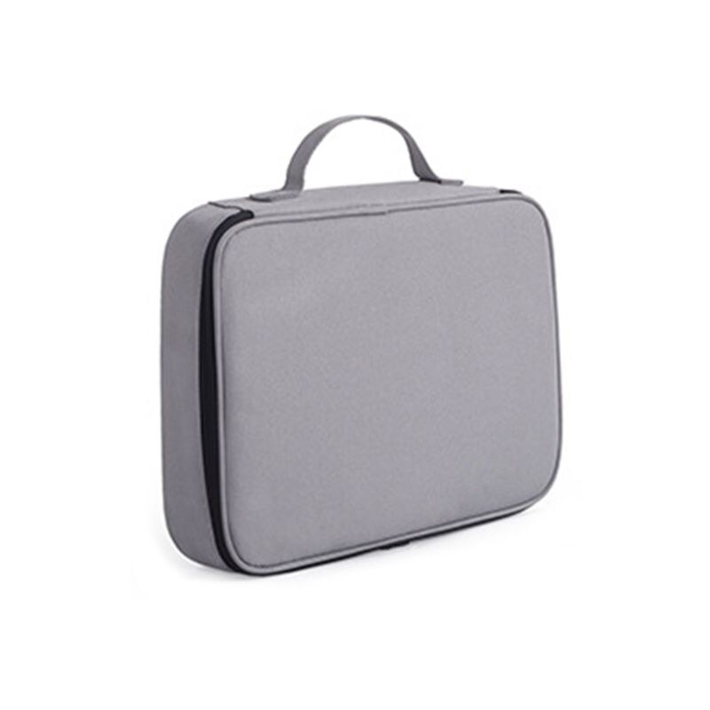 Bolsa de almacenamiento de billetes para documentos, organizador de archivos impermeable de gran capacidad, diferentes compartimentos, certificados, para viajes de oficina y casa: Grey