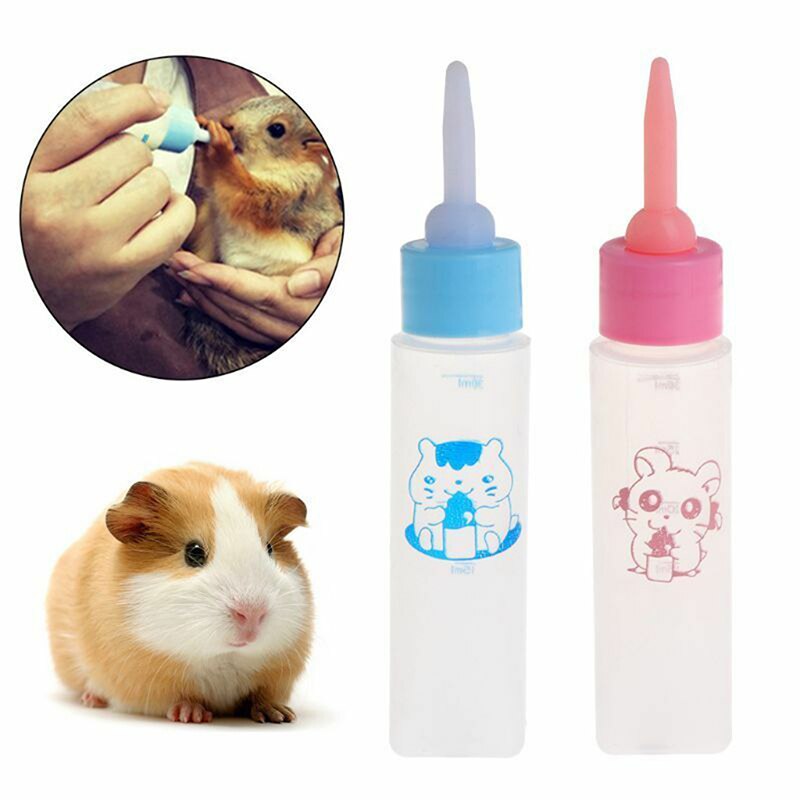 1Pcs Pet Melk Fles 30Ml Siliconen Tepel Kleine Dier Voeden Hamster Kat Honden Puppy