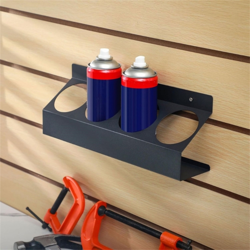 Solution stockage bombes aérosol noires, organisateur peinture polyvalent, porte-bouteille pulvérisation pour les