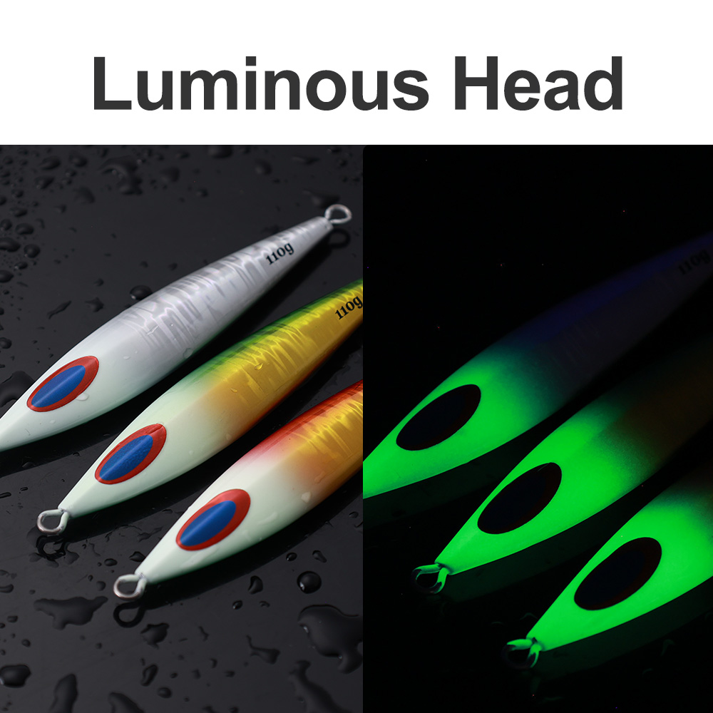 Jiggingpro 110G 150G Fk Jig Slow Pitch Jigging Lokken Offshore Zee Vissen Metalen Jig Lokken