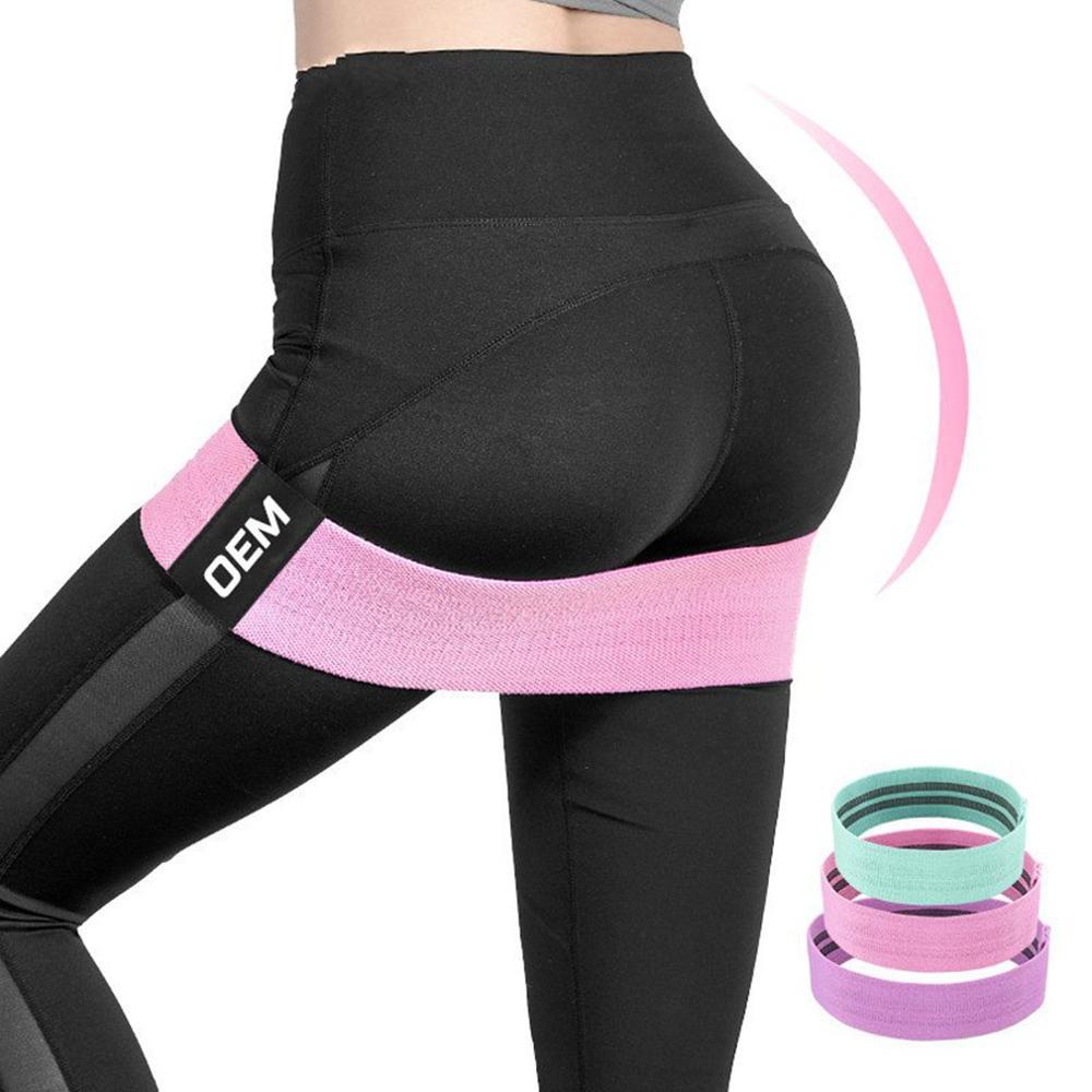 Women Yoga Cotton Tension Band Resistance Band Evo Fabric Resistance Bands Butt Exercise Loop Circles Set Legs Glutes