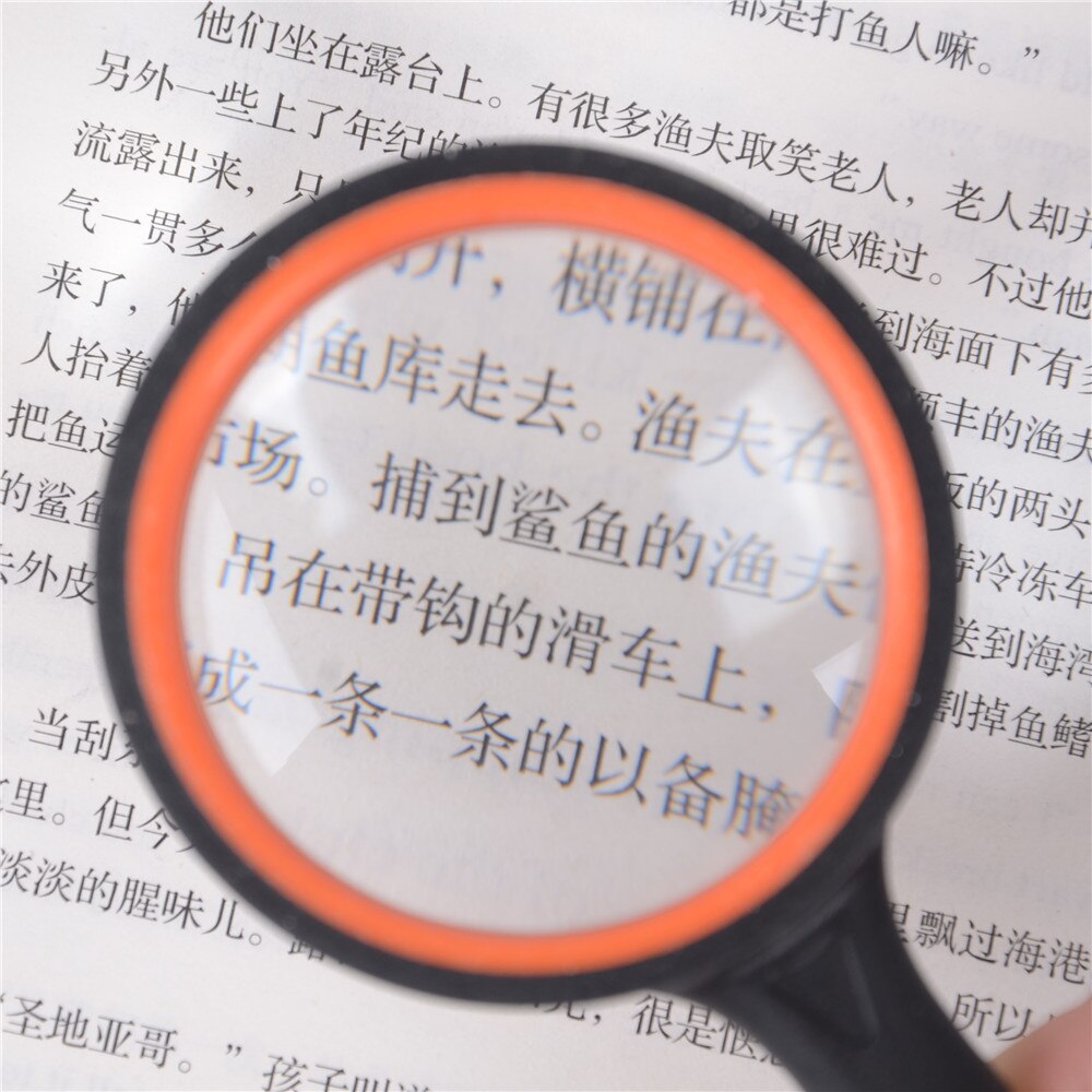 10X Lezen Handloep High Power Dubbele Kleur 50Mm Glazen Lenzen Rubber Vergrootglas Reparatie Tool