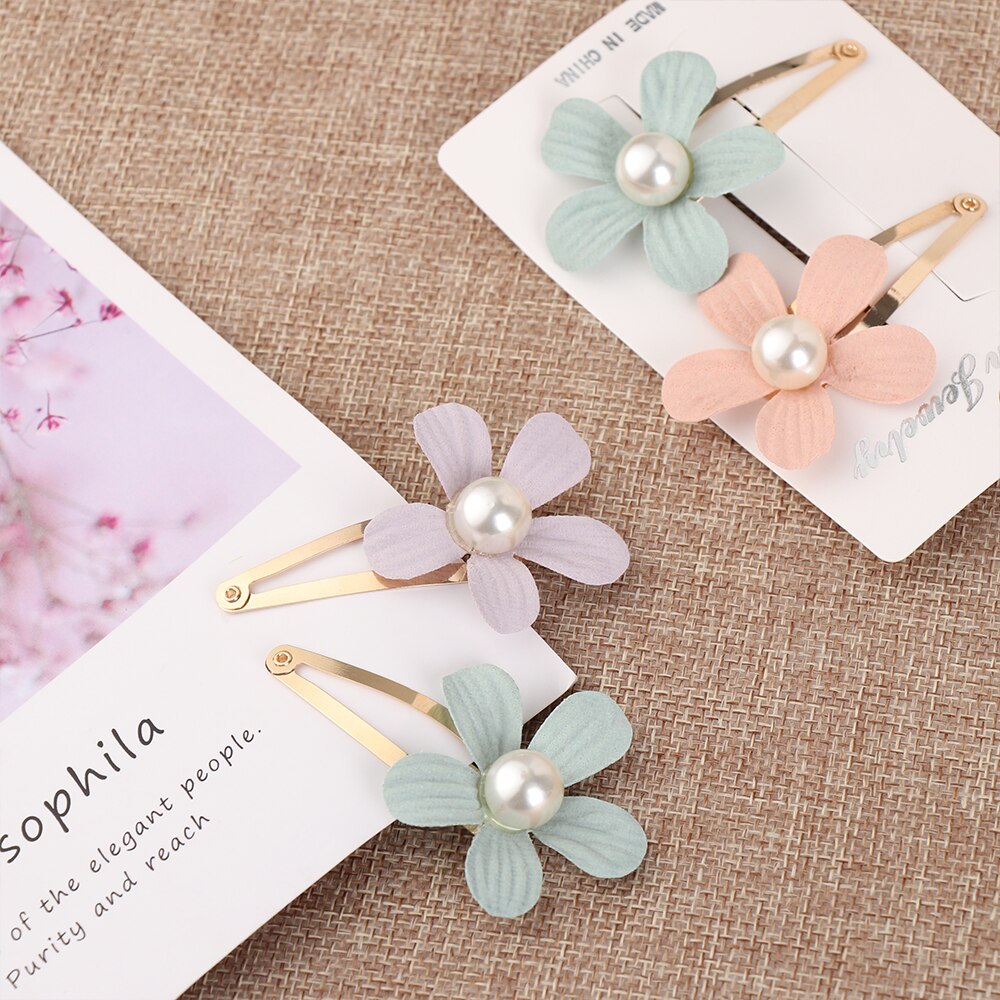 2 stuks kindermeisjes parelbloem haarspeld meisjes kinderhaarspeld accessoires haarspeld haarspeld hoofdtooi hoofddeksels voor kinderen