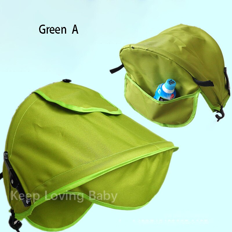 Baby Stroller Sunshield Shade Stroller Accessories Protection Hood Canopy Cover Baby Stroller Sun Visor Carriage Sun Shade: Green A