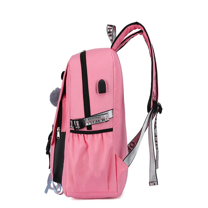 con carga USB, mochila escolar para mujer, bonita mochila escolar, mochila de viaje, para mujeres, adolescentes y niñas