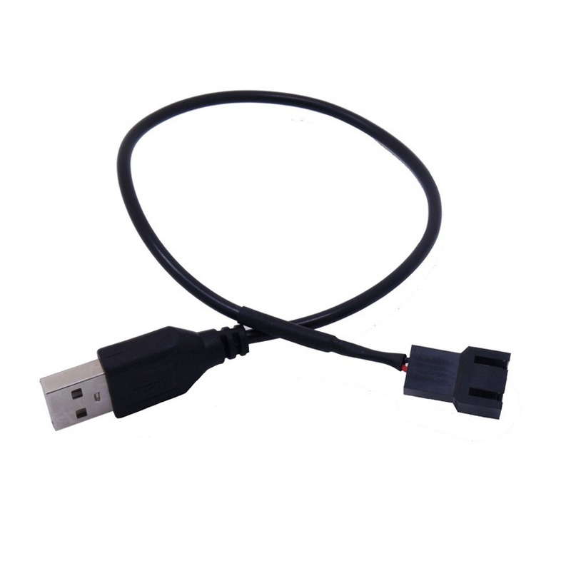 USB To 4Pin/3Pin Computer Fan Adapter Cable 5V To 12V Power Cable Connector 3pin or 4pin Fan To USB Adapter 30CM