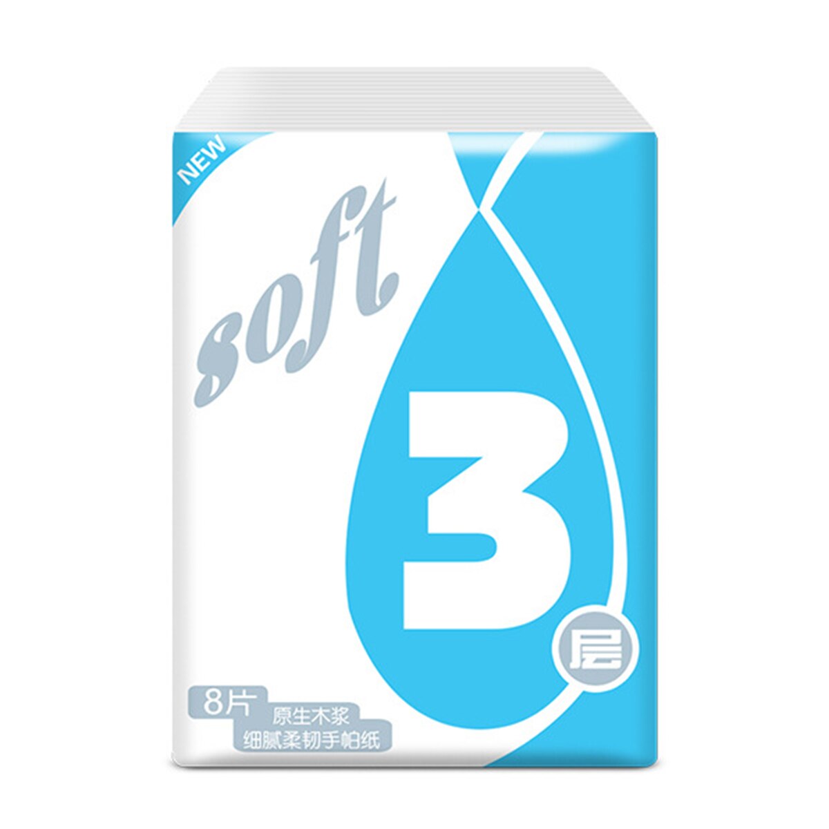 10 Pack Portable Pocket Face Tissue 3-ply Thickene Wood Pulp Travel Paper Tissue 8 Sheets for Travel Office Restaurants Hotel