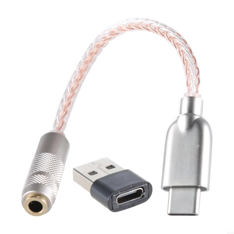 87HD Type C to 3.5mm CX31993 MAX97220 Chip USB C Headphone Adapter 3.5mm DAC Adapter