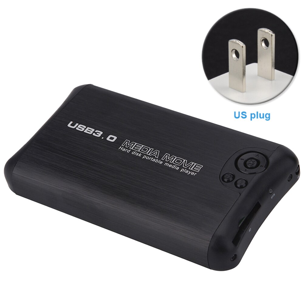 Full HD Media Player Autoplay Mini Portable SATA 1080P USB3.0 Support MKV 2.5inch HDD U Disk H.264 HDMI AV Output Music Video