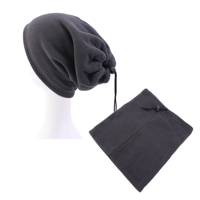 Fleece Lightweight Warm Winter Snood Scarf for Men Outdoor Sport Windproof Face Mask Male Bandana Caps Casual Beanies