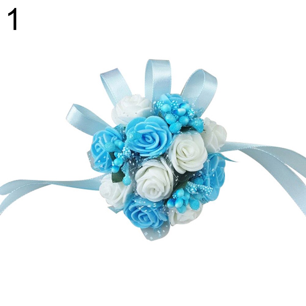 Wrist Corsage Bridesmaid Sisters Hand flowers Artificial Bride Flowers For Wedding Dancing Party Decor Bridal Prom Accessories
