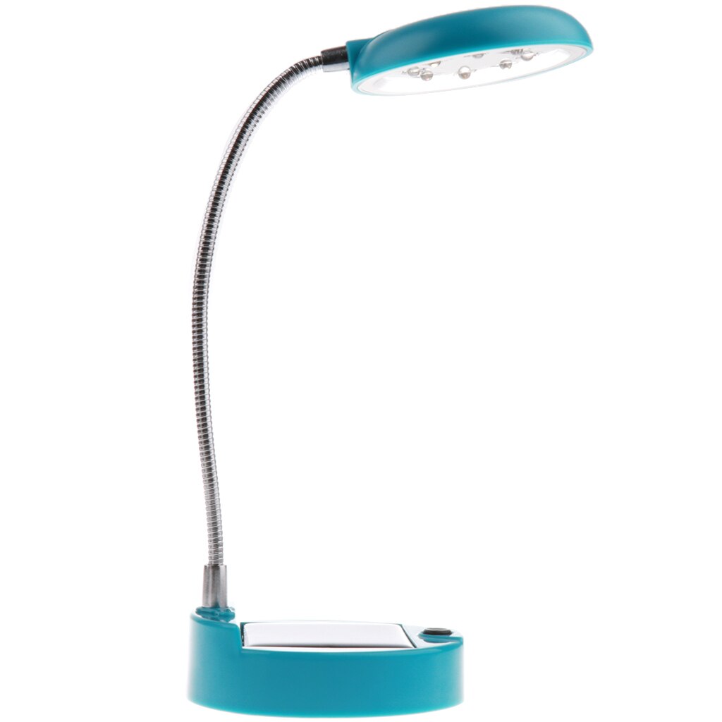 Solar led-bureaulamp, flexibele, oogvriendelijke tafellamp met usb-oplaadpoort, nachtlampje voor kantoor/slaapkamer - kleur blauw/paars/groen