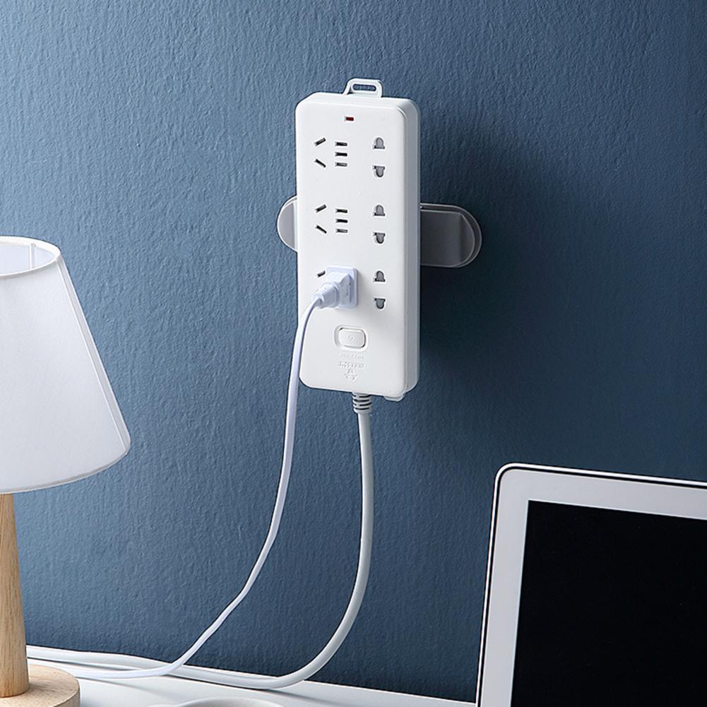 Power Strip Houder Zelfklevende Sterke Draagkracht Abs Alete Kabel Fixer Voor Slaapkamer