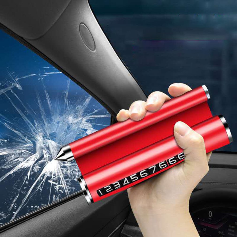 Multifunctional Temporary Mobile Parking Phone Number Plate Escape Hammer