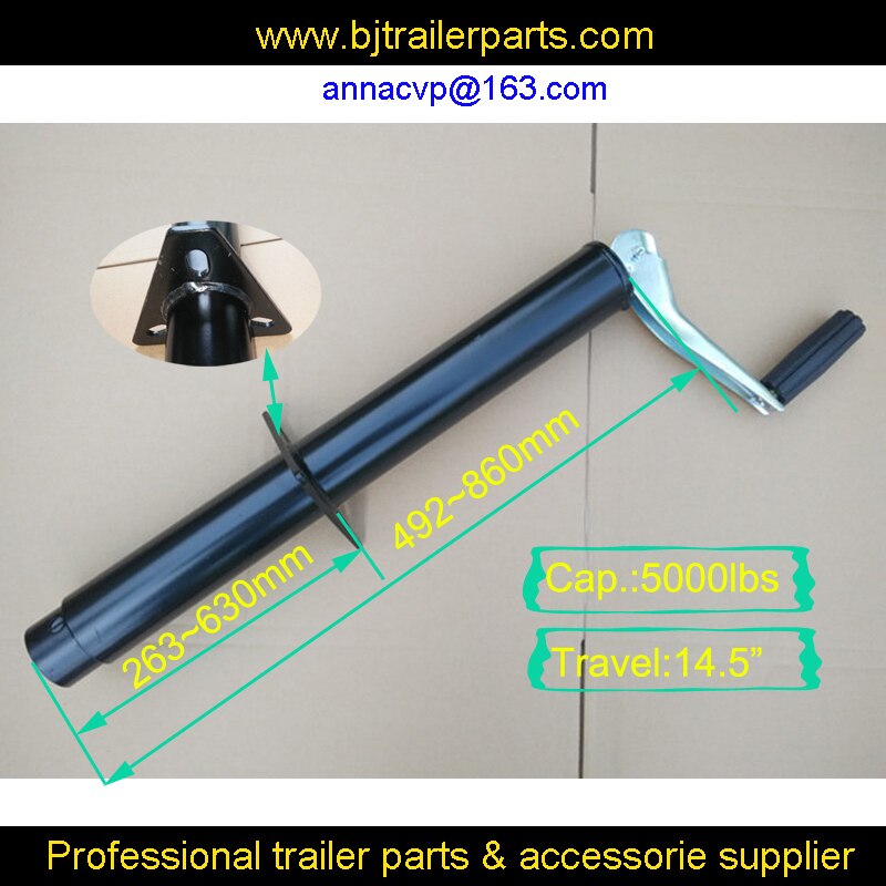 Round A-Frame topwind trailer jack 5000lbs capacity 14.5" top wind lift boat RV trailer,trailer parts