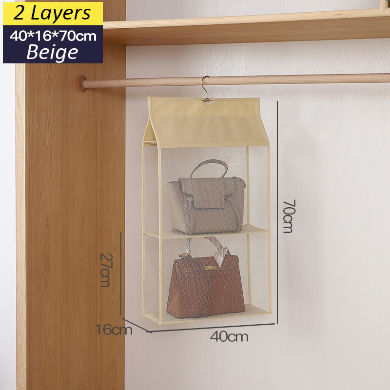 Handbag Storage Box Removable Compartment Storage Rack Foldable Wall Cabinet Storage Box Suitable for Living Room Bedroom: Red