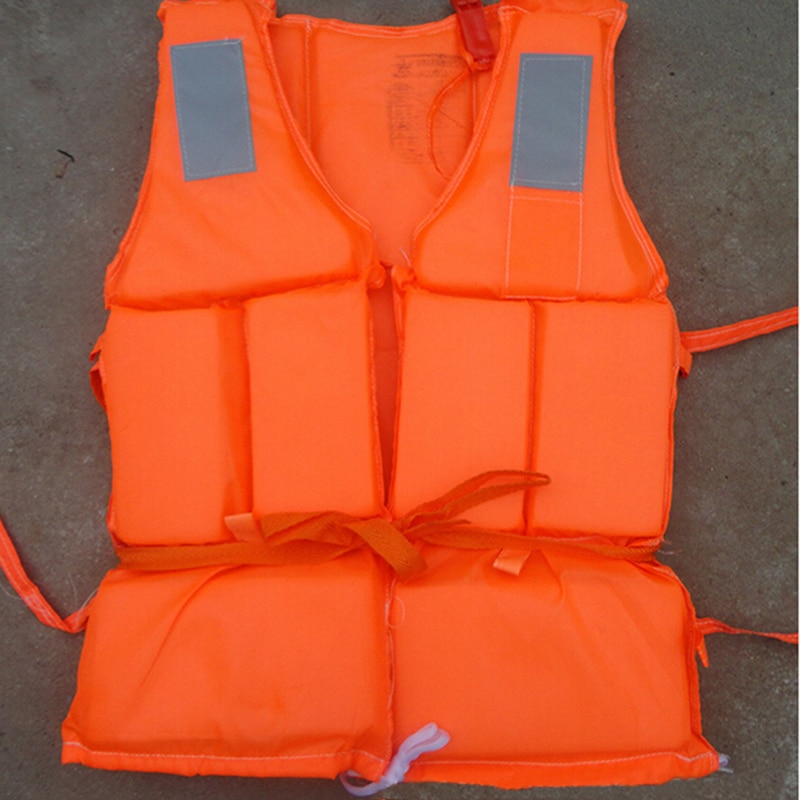 1 Uds naranja útil prevención inundación adulto espuma chaleco salvavidas + silbato: Default Title